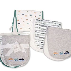 Baby Boys Burp Cloths – Cars – Pack of 3