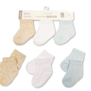 Triple Pack Baby Boys Socks - 3-6months